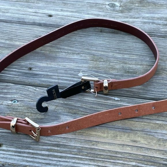 Another Line Belt Genuine Leather Brown Skinny Waistband Ladies Belt size S 30 main image 8